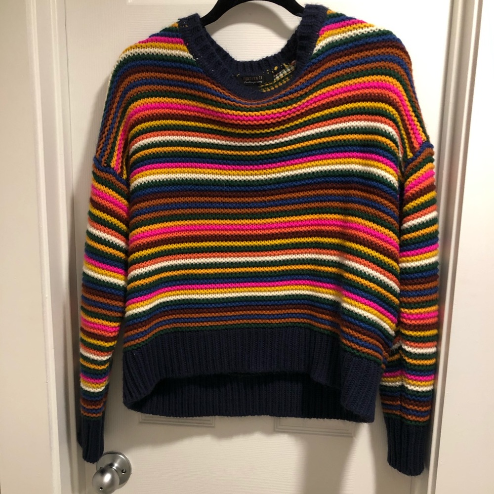 Rainbow knit sweater